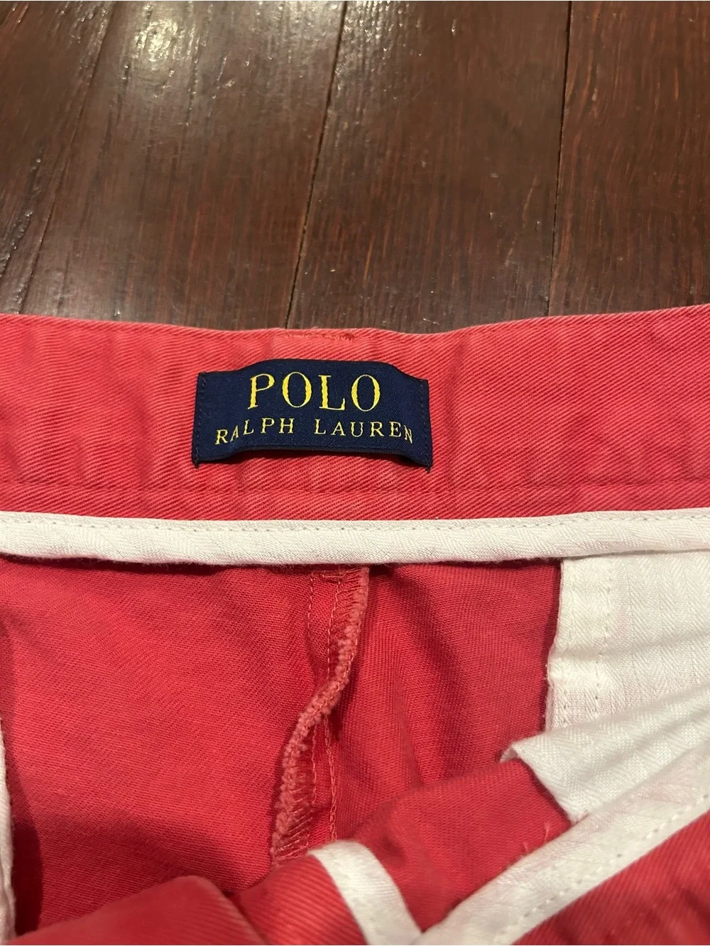 Ralph Lauren Coral Flat-Front Chino Shorts